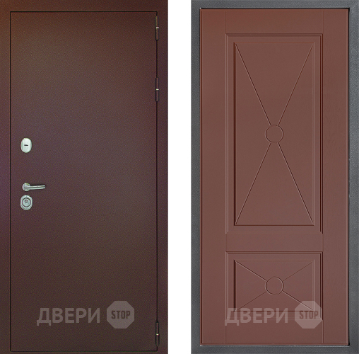 Входная металлическая Дверь Дверной континент Рубикон Медь Дизайн ФЛ-617 Ясень шоколадный в Клине
