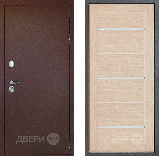 Входная металлическая Дверь Дверной континент Рубикон Медь Дизайн ФЛ-46 Капучино в Клине