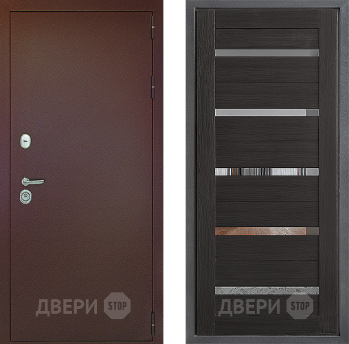 Входная металлическая Дверь Дверной континент Рубикон Медь Дизайн ФЛ-47 Венге в Клине