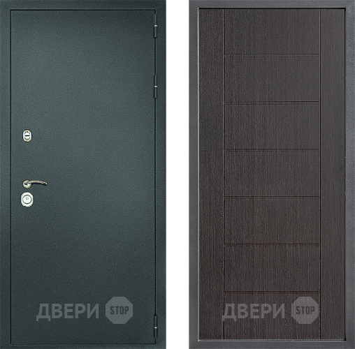 Входная металлическая Дверь Дверной континент Рубикон Серебро Дизайн ФЛ-Лайн Венге в Клине