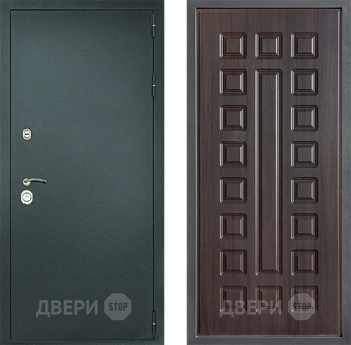Входная металлическая Дверь Дверной континент Рубикон Серебро Дизайн ФЛ-183 Венге в Клине