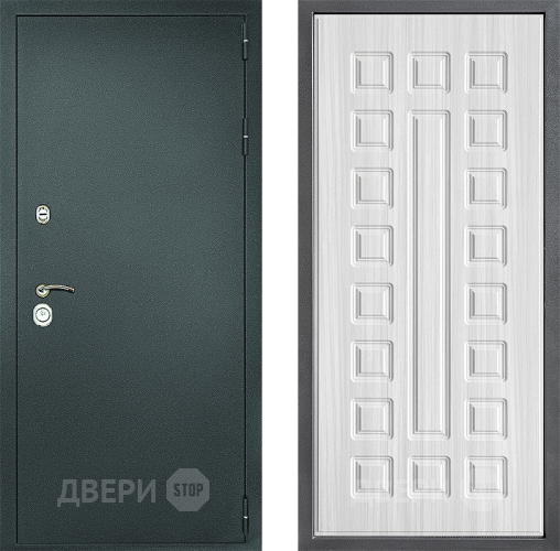 Входная металлическая Дверь Дверной континент Рубикон Серебро Дизайн ФЛ-183 Сандал белый в Клине