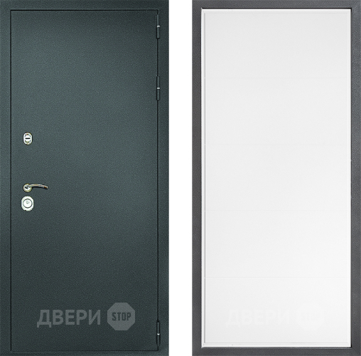 Дверь Дверной континент Рубикон Серебро Дизайн ФЛ-649 Белый софт в Клине