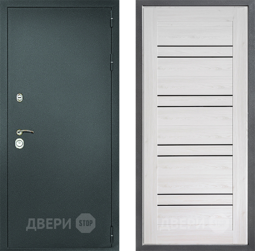 Дверь Дверной континент Рубикон Серебро Дизайн ФЛ-49 Сосна белая в Клине