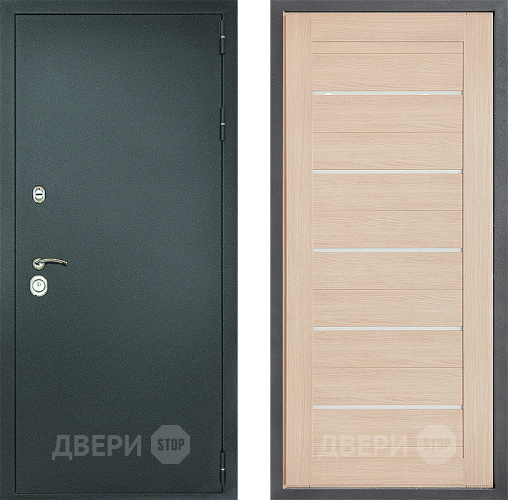 Входная металлическая Дверь Дверной континент Рубикон Серебро Дизайн ФЛ-46 Капучино в Клине