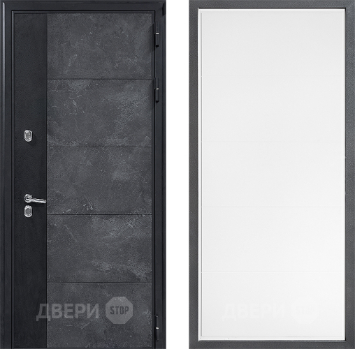 Входная металлическая Дверь Дверной континент ДК-15 Бетон ТЕРМО ФЛ-649 Белый софт в Клине