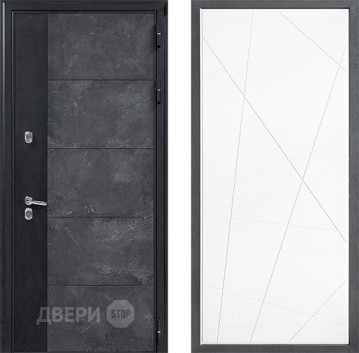 Входная металлическая Дверь Дверной континент ДК-15 Бетон ТЕРМО ФЛ-655 Белый софт в Клине