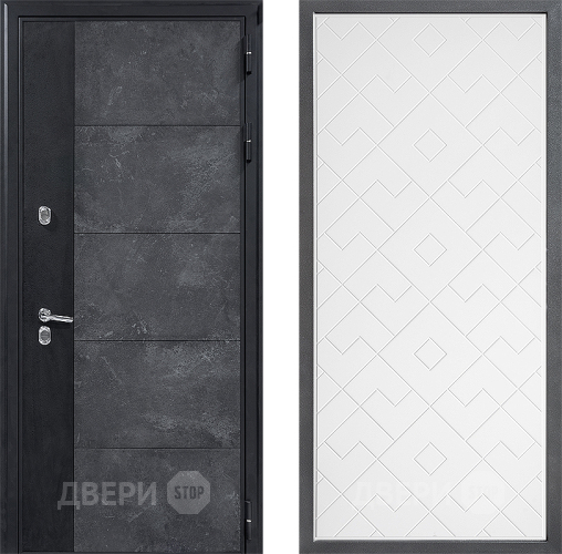 Дверь Дверной континент ДК-15 Бетон ТЕРМО ФЛ-Тиффани Белый софт в Клине