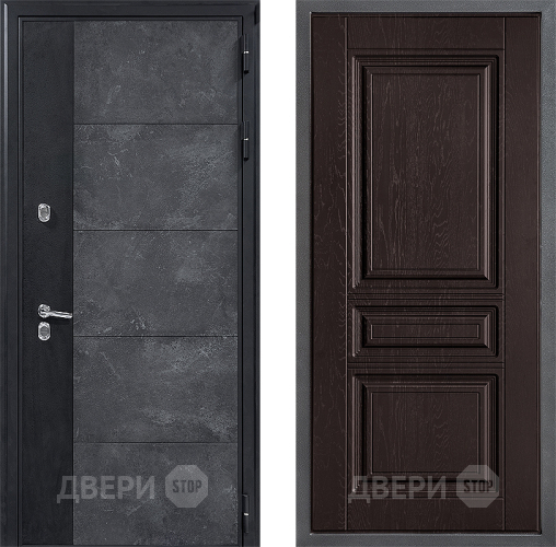 Входная металлическая Дверь Дверной континент ДК-15 Бетон ТЕРМО ФЛ-243 Дуб шоколадный в Клине