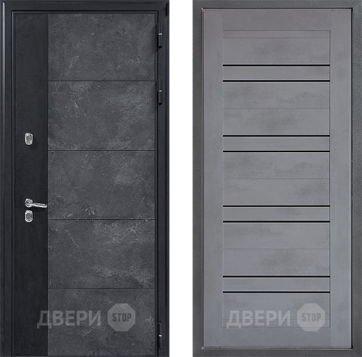 Дверь Дверной континент ДК-15 Бетон ТЕРМО ФЛ-49 Бетон серый в Клине