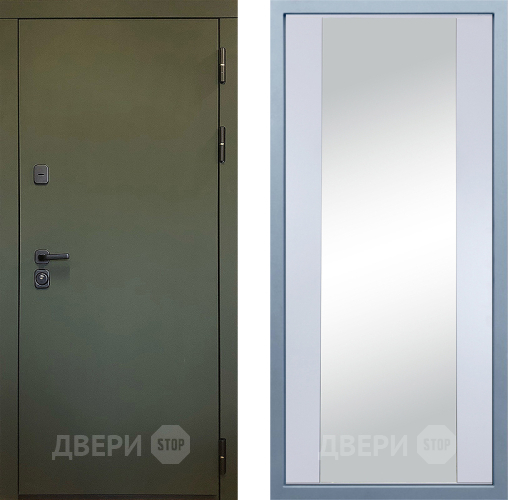 Входная металлическая Дверь Дива МД-61 Д-15 Зеркало Белый в Клине