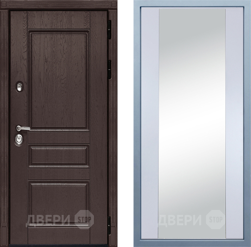 Входная металлическая Дверь Дива МД-90 Д-15 Зеркало Белый в Клине