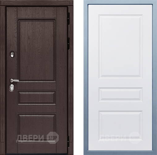 Входная металлическая Дверь Дива МД-90 Д-13 Белый в Клине