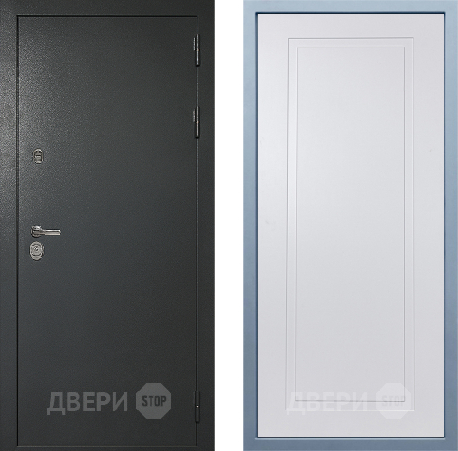 Входная металлическая Дверь Дива МД-40 Титан Н-10 Белый в Клине