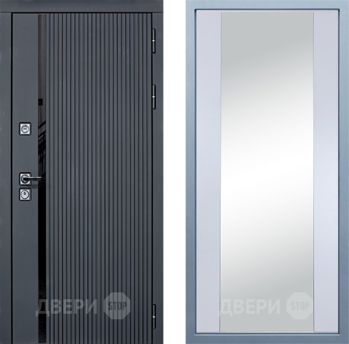 Входная металлическая Дверь Дива МХ-46 STR Д-15 Зеркало Белый в Клине