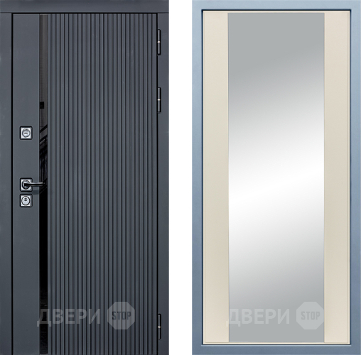 Входная металлическая Дверь Дива МХ-46 STR Д-15 Зеркало Шампань в Клине