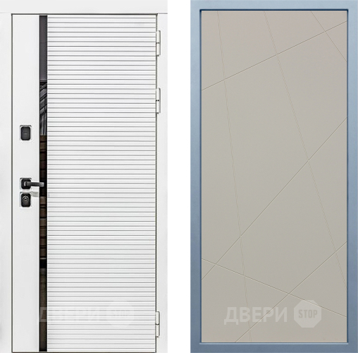 Входная металлическая Дверь Дива МХ-45 Белая STR Д-11 Шампань в Клине