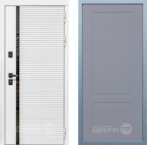 Входная металлическая Дверь Дива МХ-45 Белая STR Н-7 Силк Маус в Клине