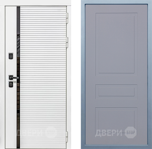 Входная металлическая Дверь Дива МХ-45 Белая STR Н-13 Силк Маус в Клине