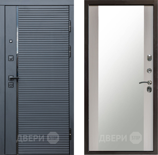 Дверь Престиж Черная Линия Зеркало Лиственница белая в Клине