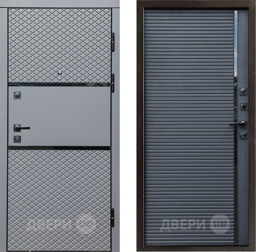 Входная металлическая Дверь Престиж Ромб Porte Черный кварц в Клине