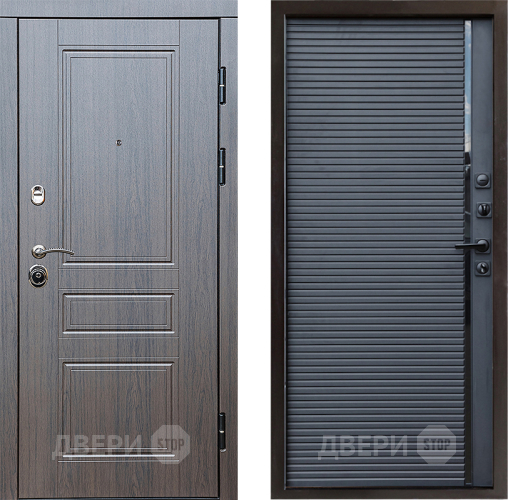 Входная металлическая Дверь Престиж Классика Венге Porte Черный кварц в Клине