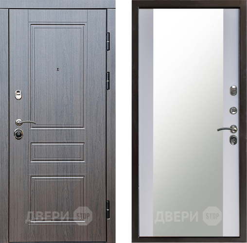 Дверь Престиж Классика Венге Зеркало Белый софт в Клине