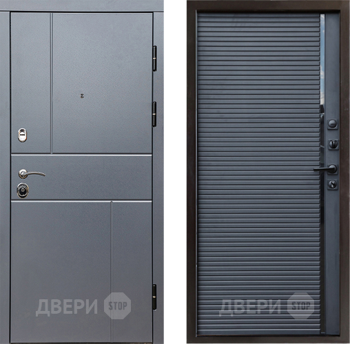 Входная металлическая Дверь Престиж Горизонт Грэй Porte Черный кварц в Клине