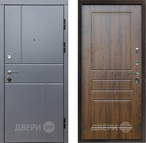 Входная металлическая Дверь Престиж Горизонт Грэй Классика Дуб в Клине