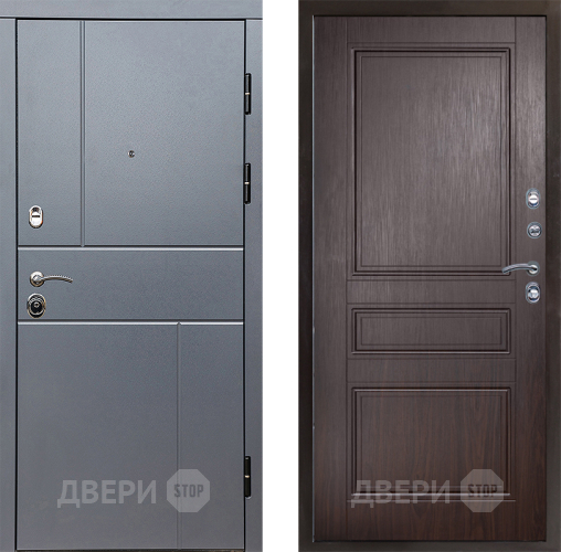 Входная металлическая Дверь Престиж Горизонт Грэй Классика Венге в Клине