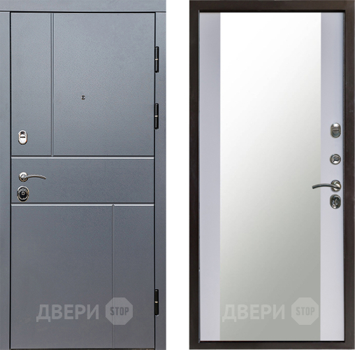 Дверь Престиж Горизонт Грэй Зеркало Белый софт в Клине