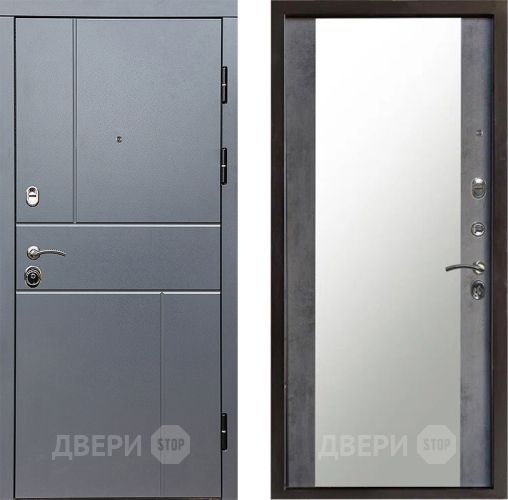 Дверь Престиж Горизонт Грэй Зеркало Бетон темный в Клине