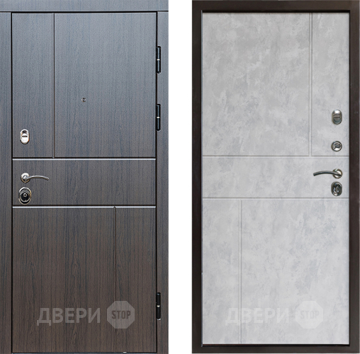 Входная металлическая Дверь Престиж Горизонт Венге Горизонт Бетон светлый в Клине