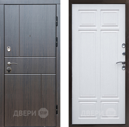 Входная металлическая Дверь Престиж Горизонт Венге Премиум Лиственница белая в Клине