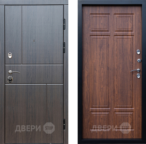 Входная металлическая Дверь Престиж Горизонт Венге Премиум Орех темный в Клине