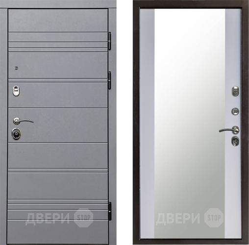 Дверь Престиж Линия Грэй Зеркало Белый софт в Клине