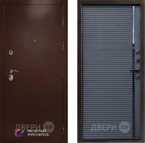 Входная металлическая Дверь Престиж Медь Porte Черный кварц в Клине
