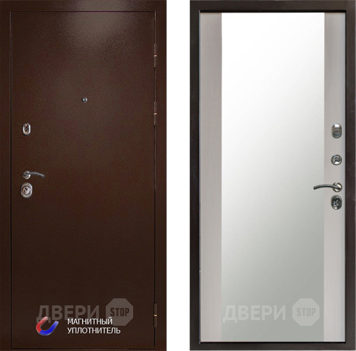 Дверь Престиж Медь Зеркало Лиственница белая в Клине