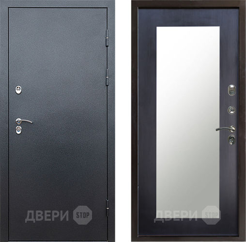 Дверь Престиж TERMO с терморазрывом Снегирь Серебро Зеркало пастораль Венге в Клине