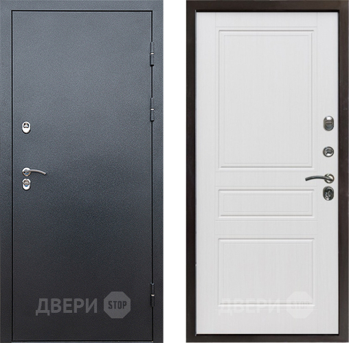 Дверь Престиж TERMO с терморазрывом Снегирь Серебро Классика Белое дерево в Клине