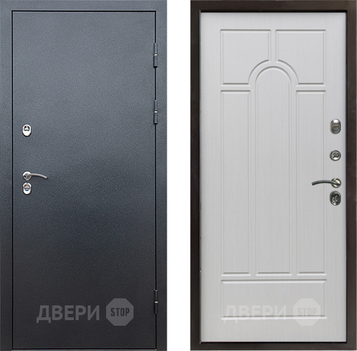 Входная металлическая Дверь Престиж TERMO с терморазрывом Снегирь Серебро Арка Лиственница белая в Клине