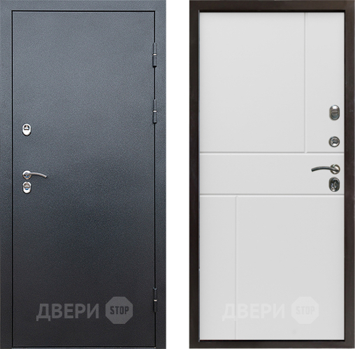 Дверь Престиж TERMO с терморазрывом Снегирь Серебро Горизонт Бетон белый в Клине