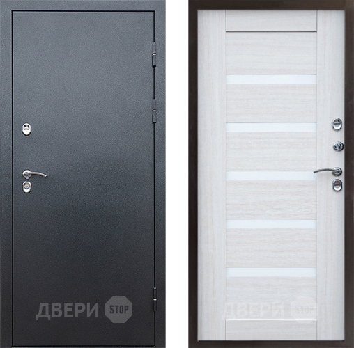 Входная металлическая Дверь Престиж TERMO с терморазрывом Снегирь Серебро Царга Лиственница белая в Клине