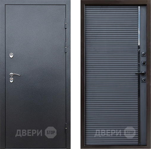 Входная металлическая Дверь Престиж TERMO с терморазрывом Снегирь Серебро Porte Черный кварц в Клине