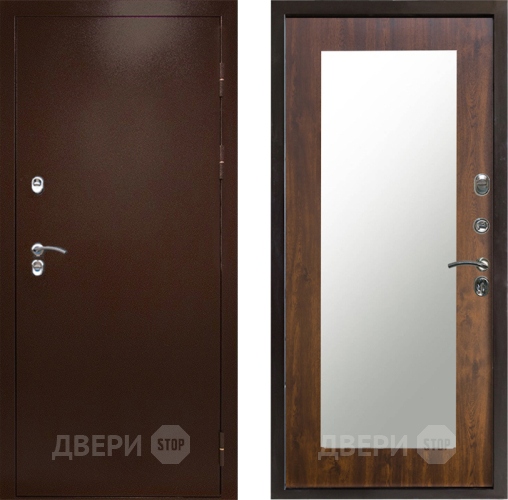 Дверь Престиж TERMO с терморазрывом Снегирь Медь Зеркало пастораль Дуб в Клине