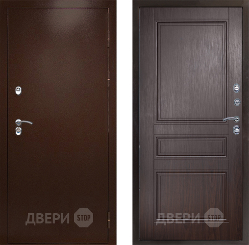 Входная металлическая Дверь Престиж TERMO с терморазрывом Снегирь Медь Классика Венге в Клине