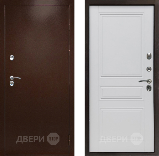 Дверь Престиж TERMO с терморазрывом Снегирь Медь Классика Белый матовый в Клине