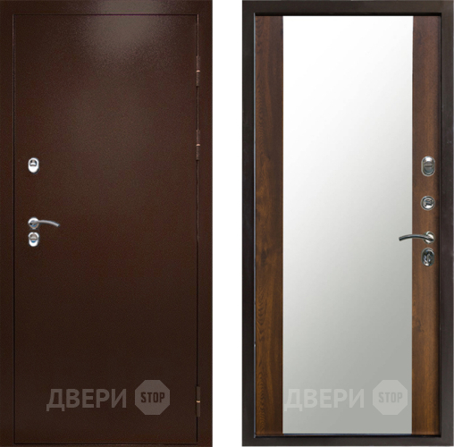 Дверь Престиж TERMO с терморазрывом Снегирь Медь Зеркало Дуб в Клине