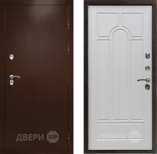 Входная металлическая Дверь Престиж TERMO с терморазрывом Снегирь Медь Арка Лиственница белая в Клине