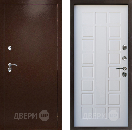 Входная металлическая Дверь Престиж TERMO с терморазрывом Снегирь Медь Престиж Белое дерево в Клине